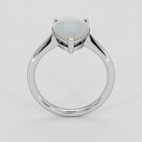 1.20 Ct. Multi Color White Opal (Light Opal) Ring, 14K White Gold 3