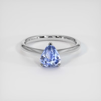 1.59 Ct. Blue Sapphire Ring, 14K White Gold 1