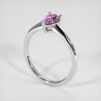 1.60 Ct. Purplish Pink Sapphire Ring, 14K White Gold 2