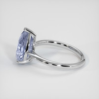 6.14 Ct. Blue Sapphire Ring, 14K White Gold 4