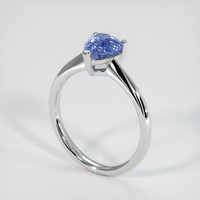 1.59 Ct. Blue Sapphire Ring, 18K White Gold 2