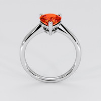 1.67 Ct. Reddish Orange Sapphire Ring, 18K White Gold 3