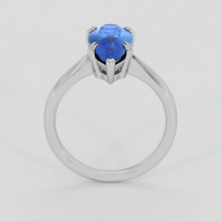3.39 Ct. Blue Sapphire Ring, 18K White Gold 3