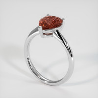 2.32 Ct. Orangish Brown Sapphire Ring, 18K White Gold 2