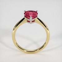 2.06 Ct. Pinkish Red Rubellite Tourmaline Ring, 18K White & Yellow 3