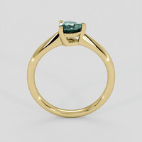 0.50 Ct. Bluish Green Sapphire Ring, 10K Yellow Gold 3