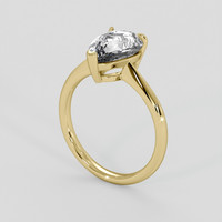 3.12 Ct. White Sapphire Ring, 10K Yellow Gold 2