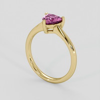 1.09 Ct. Pink Sapphire Ring, 14K Yellow Gold 2