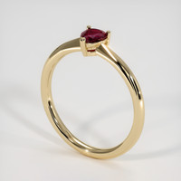 0.52 Ct. Ruby Ring, 14K Yellow Gold 2