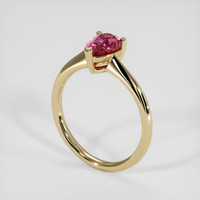 1.38 Ct. Pink Sapphire Ring, 14K Yellow Gold 2