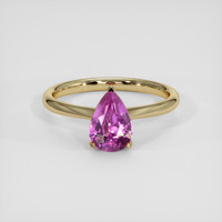 2.18 Ct. Purplish Pink Sapphire Ring, 14K Yellow Gold 1