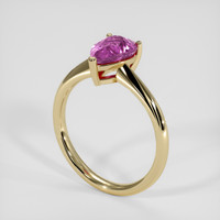 2.18 Ct. Purplish Pink Sapphire Ring, 14K Yellow Gold 2