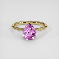 2.18 Ct. Purplish Pink Sapphire Ring, 14K Yellow Gold 1