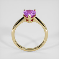 2.18 Ct. Purplish Pink Sapphire Ring, 14K Yellow Gold 3