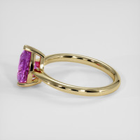 2.18 Ct. Purplish Pink Sapphire Ring, 14K Yellow Gold 4