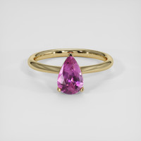 2.00 Ct. Pinkish Purple Sapphire Ring, 14K Yellow Gold 1