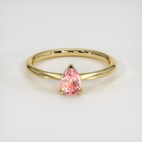 1.08 Ct. Padparadscha Sapphire Ring, 14K Yellow Gold 1