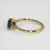 1.24 Ct. Greenish Blue Sapphire Ring, 14K Yellow Gold 4
