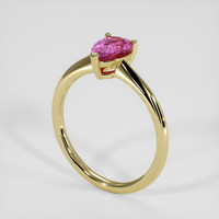 1.29 Ct. Purplish Pink Sapphire Ring, 14K Yellow Gold 2