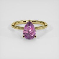 2.19 Ct. Pinkish Purple Sapphire Ring, 14K Yellow Gold 1