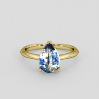 2.22 Ct. Bi Color / Parti Sapphire Ring, 14K Yellow Gold 1