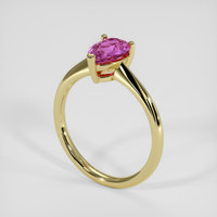 1.70 Ct. Purplish Pink Sapphire Ring, 14K Yellow Gold 2