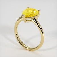 4.07 Ct. Yellow Sapphire Ring, 14K Yellow Gold 2