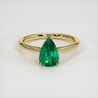 1.12 Ct. Emerald Ring, 18K Yellow Gold 1