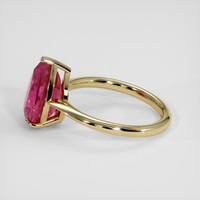 4.60 Ct. Pinkish Red Rubellite Tourmaline Ring, 18K Yellow Gold 4