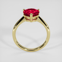 2.11 Ct. Pinkish Red Ruby Ring, 18K Yellow Gold 3