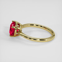 2.11 Ct. Pinkish Red Ruby Ring, 18K Yellow Gold 4