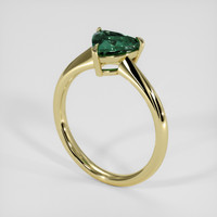 1.62 Ct. Bluish Green Sapphire Ring, 18K Yellow Gold 2