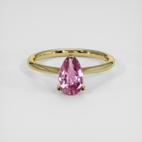 2.05 Ct. Pink Sapphire Ring, 18K Yellow Gold 1