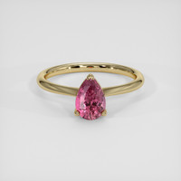 1.38 Ct. Pink Sapphire Ring, 18K Yellow Gold 1