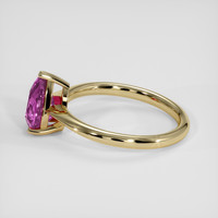 2.18 Ct. Purplish Pink Sapphire Ring, 18K Yellow Gold 4