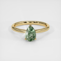 1.20 Ct. Green Sapphire Ring, 18K Yellow Gold 1