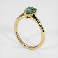 1.20 Ct. Green Sapphire Ring, 18K Yellow Gold 2