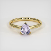 0.91 Ct. Purple Sapphire Ring, 18K Yellow Gold 1