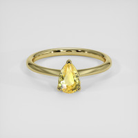 1.06 Ct. Yellow Sapphire Ring, 18K Yellow Gold 1