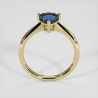 1.24 Ct. Greenish Blue Sapphire Ring, 18K Yellow Gold 3