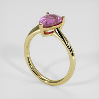 2.19 Ct. Pinkish Purple Sapphire Ring, 18K Yellow Gold 2