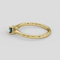 0.50 Ct. Bluish Green Sapphire Ring, 18K Yellow Gold 4
