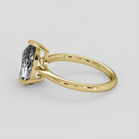 3.12 Ct. White Sapphire Ring, 18K Yellow Gold 4
