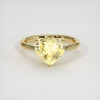3.61 Ct. Yellow Sapphire Ring, 18K Yellow Gold 1