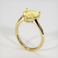 3.61 Ct. Yellow Sapphire Ring, 18K Yellow Gold 2