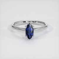 0.79 Ct. Blue Sapphire Ring, Platinum 950 1