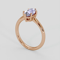 1.76 Ct. Purple Sapphire Ring, 14K Rose Gold 2