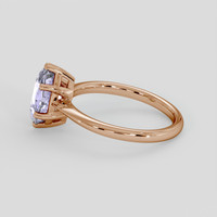 1.76 Ct. Purple Sapphire Ring, 14K Rose Gold 4