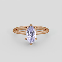 1.76 Ct. Purple Sapphire Ring, 18K Rose Gold 1
