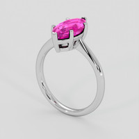 2.40 Ct. Pink Sapphire Ring, 10K White Gold 2
